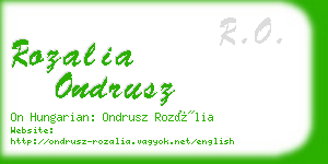 rozalia ondrusz business card